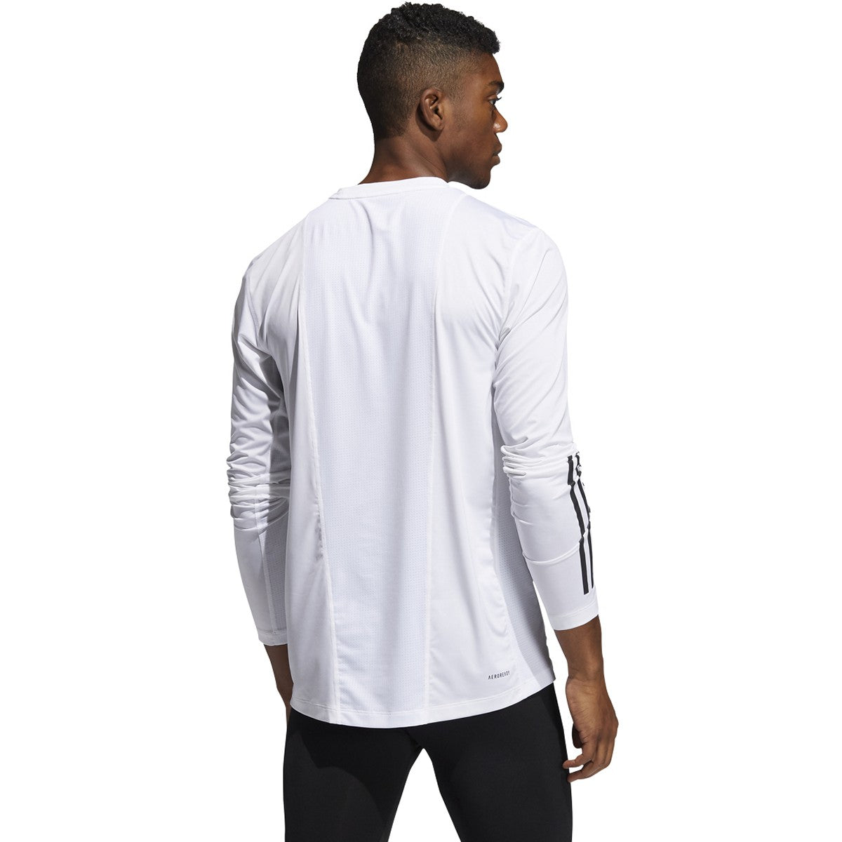 adidas Techfit Fitted Long Sleeve 3 Stripes Top - Mens Training