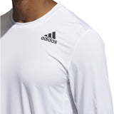 adidas Techfit Fitted Long Sleeve 3 Stripes Top - Mens Training