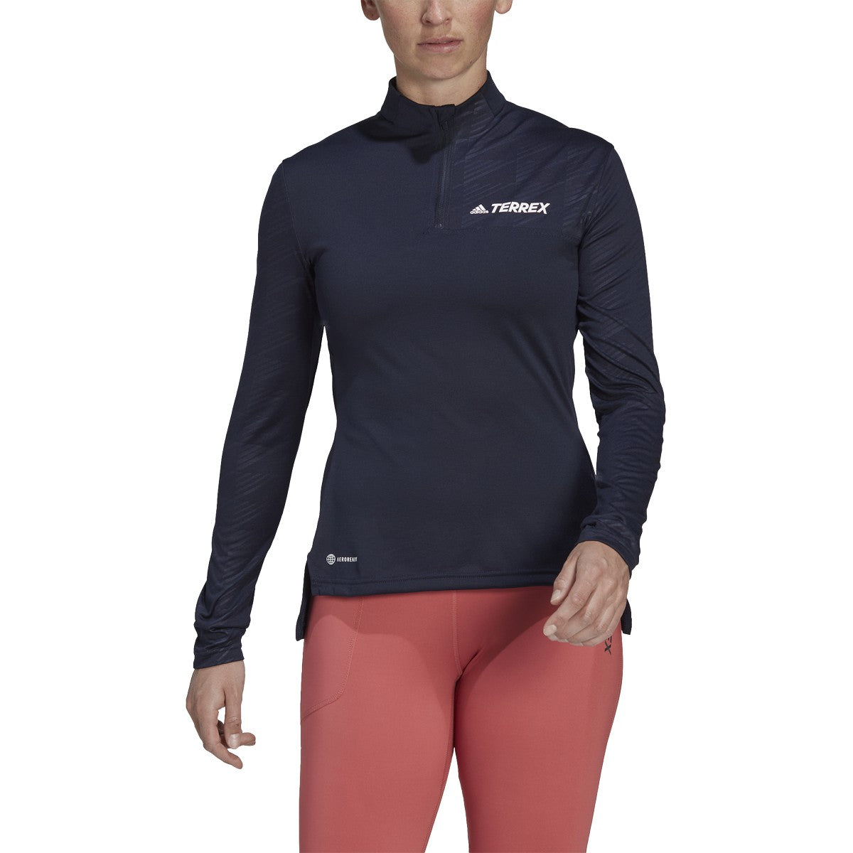 adidas Terrex Multi Womens Half Zip Long Sleeve Tee
