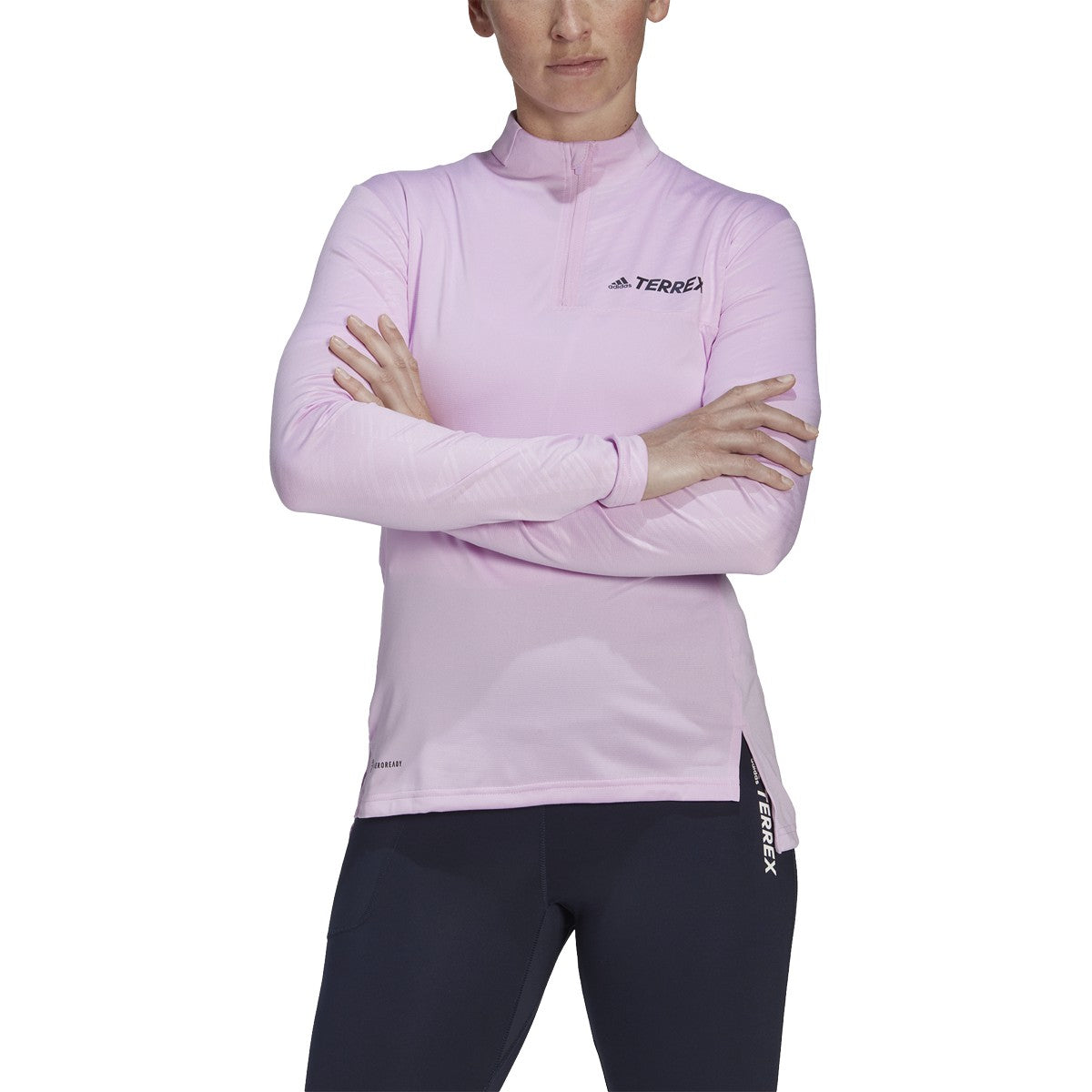 adidas Terrex Multi Womens Half Zip Long Sleeve Tee