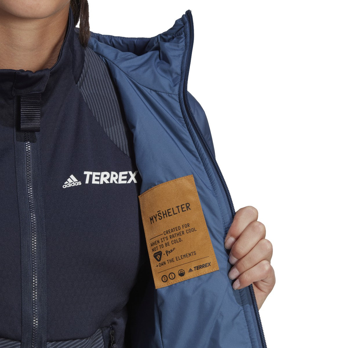 adidas Terrex MyShelter Womens Hooded Hiking Jacket with Primaloft