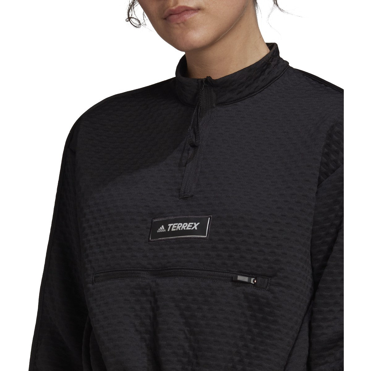 adidas Terrex Utilitas Womens Half Zip Hiking Fleece Sweatshirt