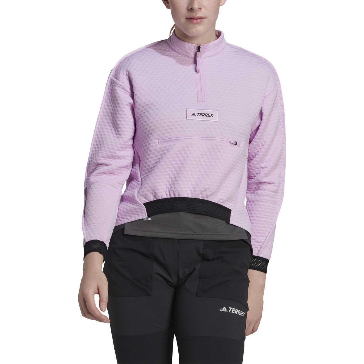 adidas Terrex Utilitas Womens Half Zip Hiking Fleece Sweatshirt
