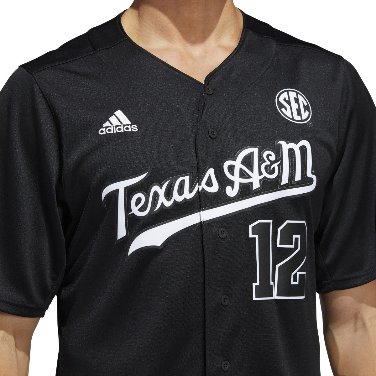 adidas Texas A&M Mens Baseball Jersey
