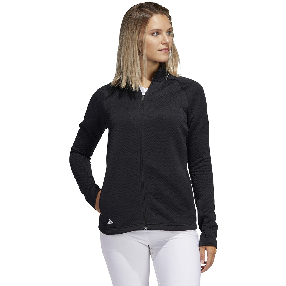 adidas Textured Full Zip Layered Jacket - Womens Golf