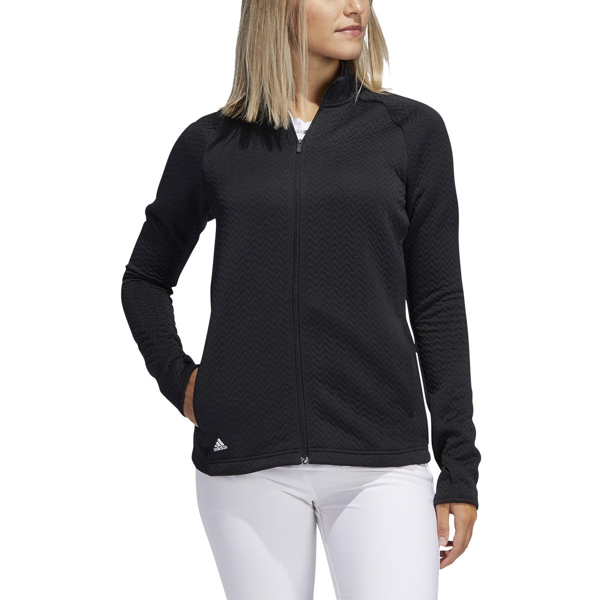 adidas Textured Full Zip Layered Jacket - Womens Golf