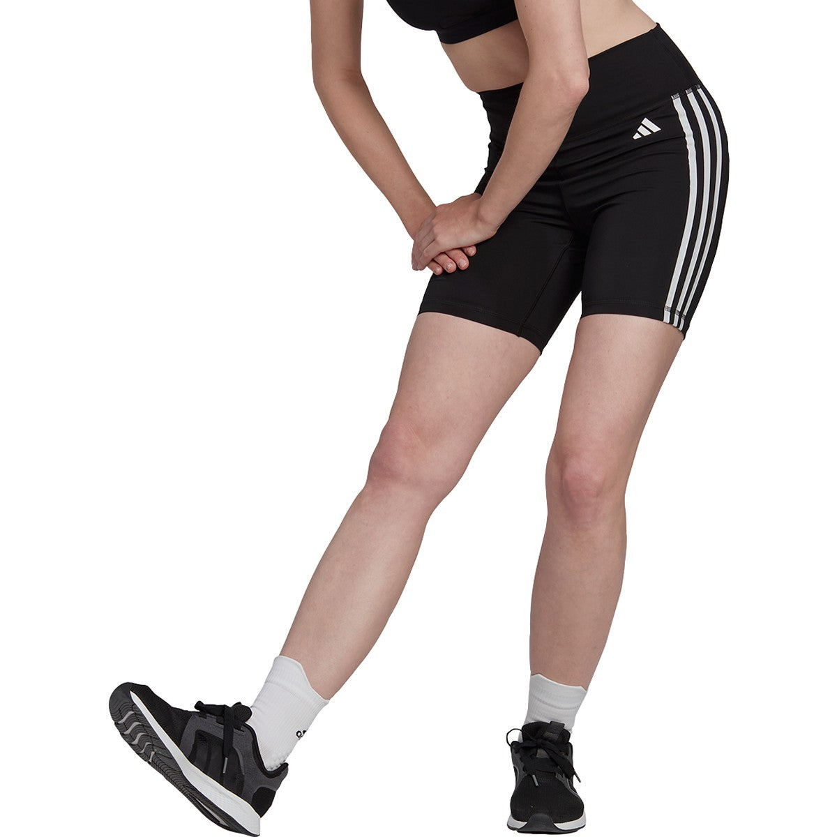 adidas Train Essentials 3 Stripe Womens Short Tights