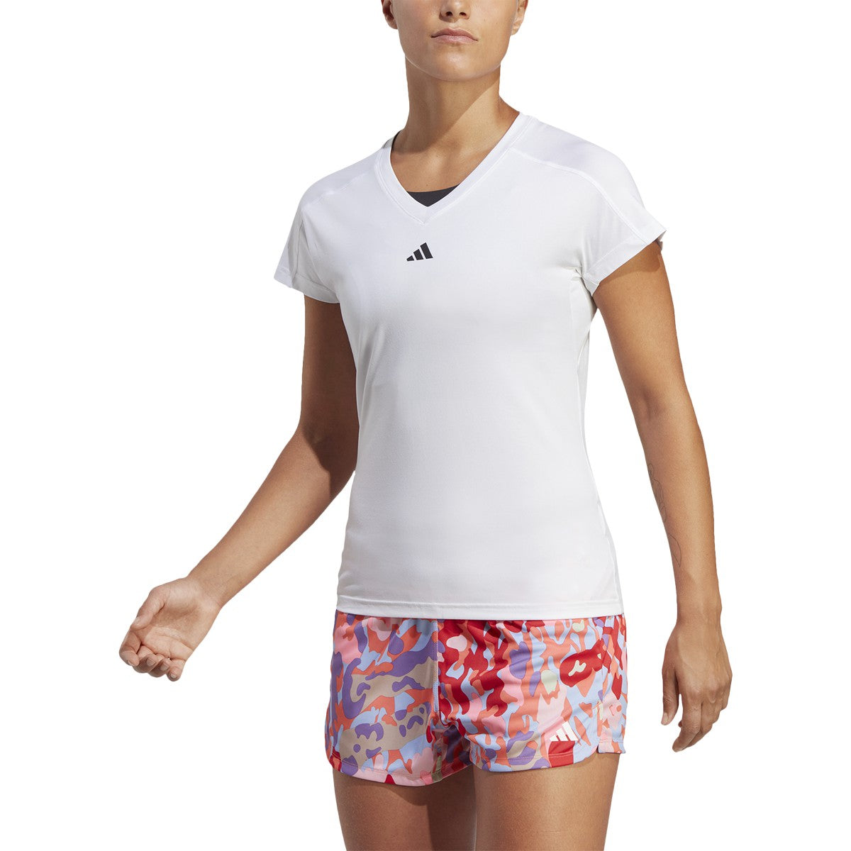 adidas Train Essentials Minimal V Neck Womens Tshirt