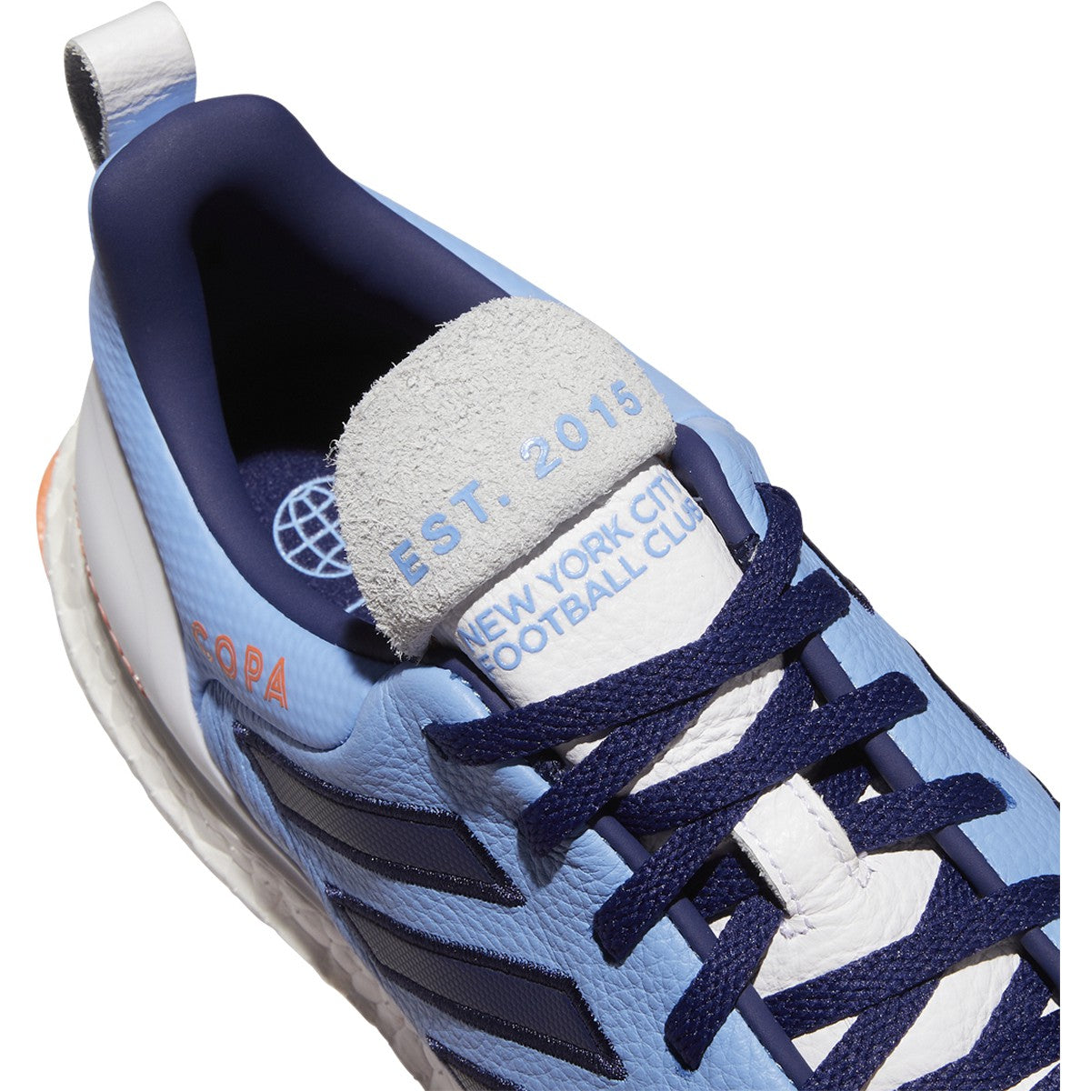 adidas Ultra Boost x Copa Mens Running Shoes in Baby Blue