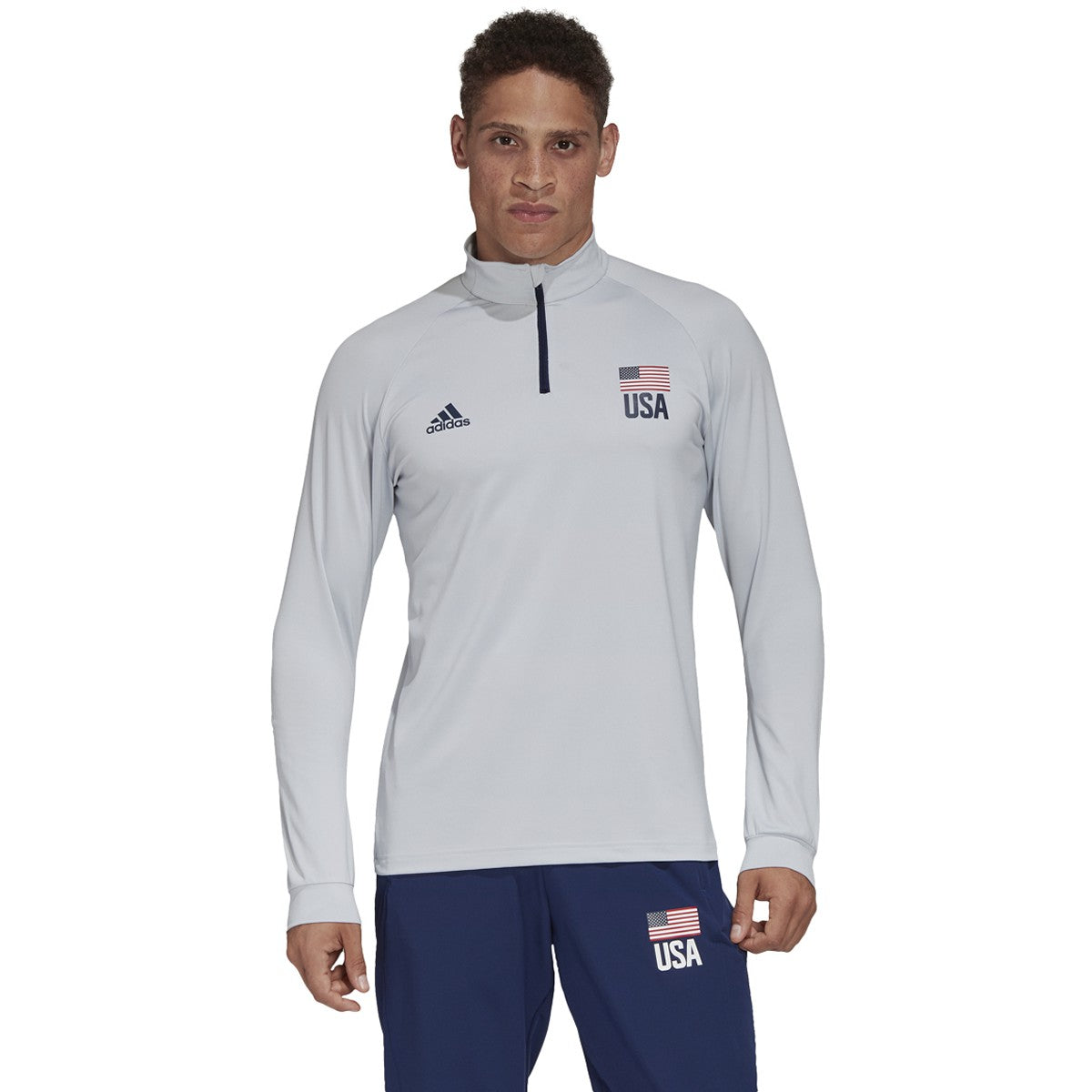 adidas USA Volleyball Quarter Zip Jacket - Mens Volleyball