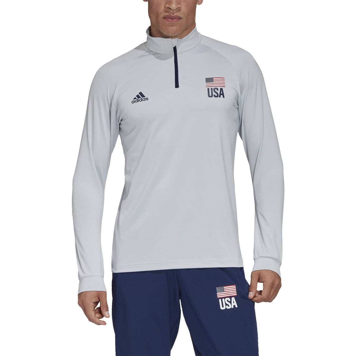 adidas USA Volleyball Quarter Zip Jacket - Mens Volleyball