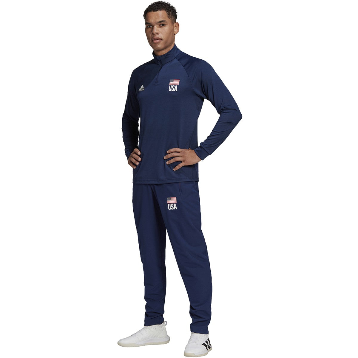 adidas USA Volleyball Quarter Zip Jacket - Mens Volleyball