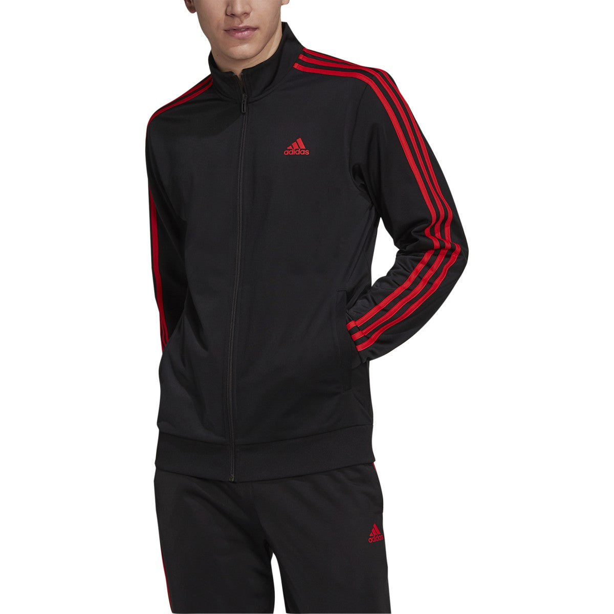 adidas Warm-Up Tricot 3-Stripes Track Jacket - Mens Casual