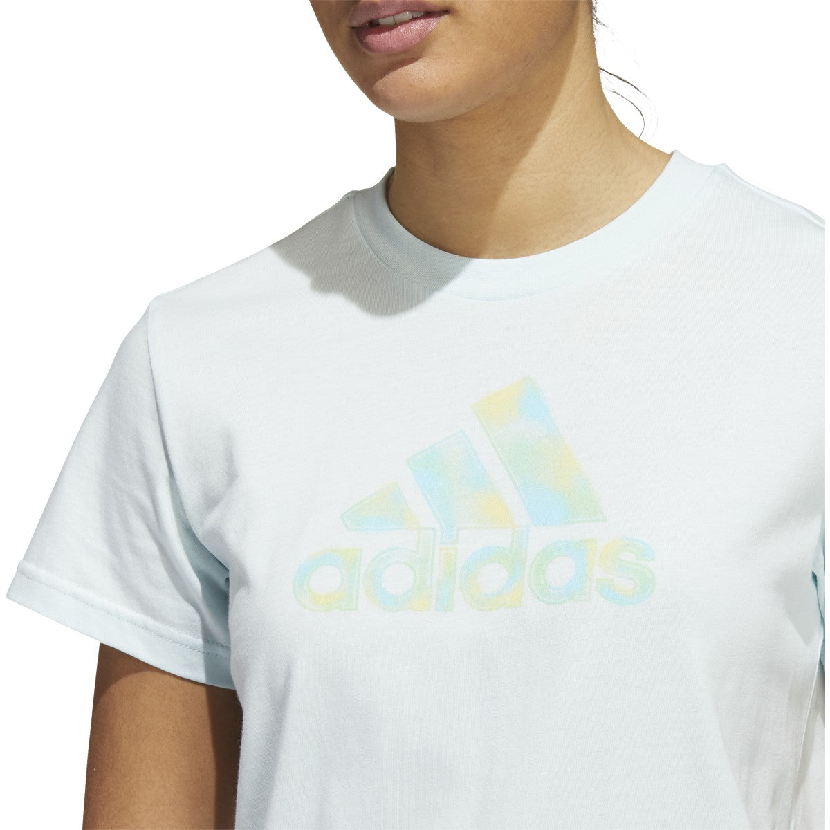 adidas Womens 2 Tone Graphic Tee with Logo