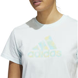 adidas Womens 2 Tone Graphic Tee with Logo