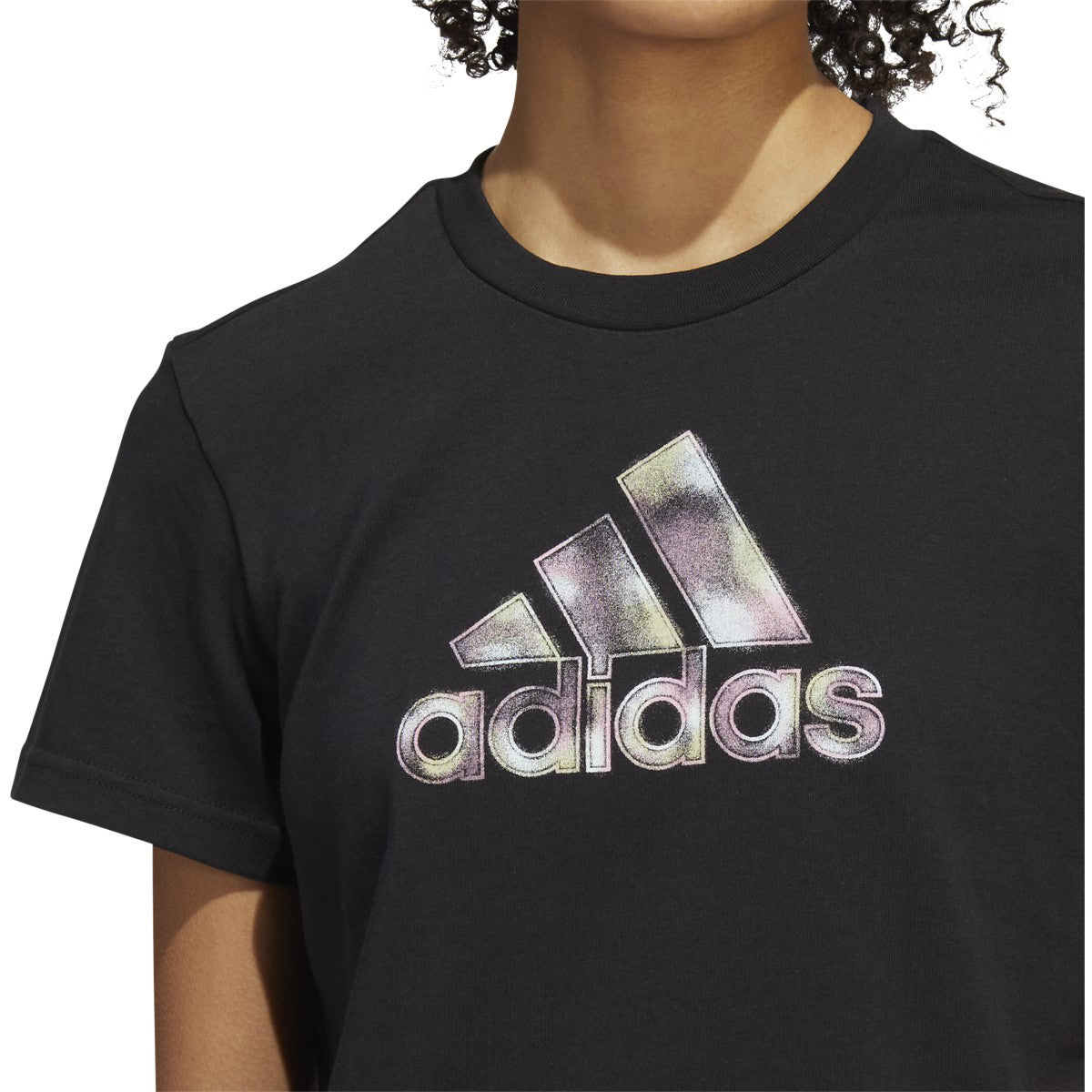 adidas Womens 2 Tone Graphic Tee with Logo