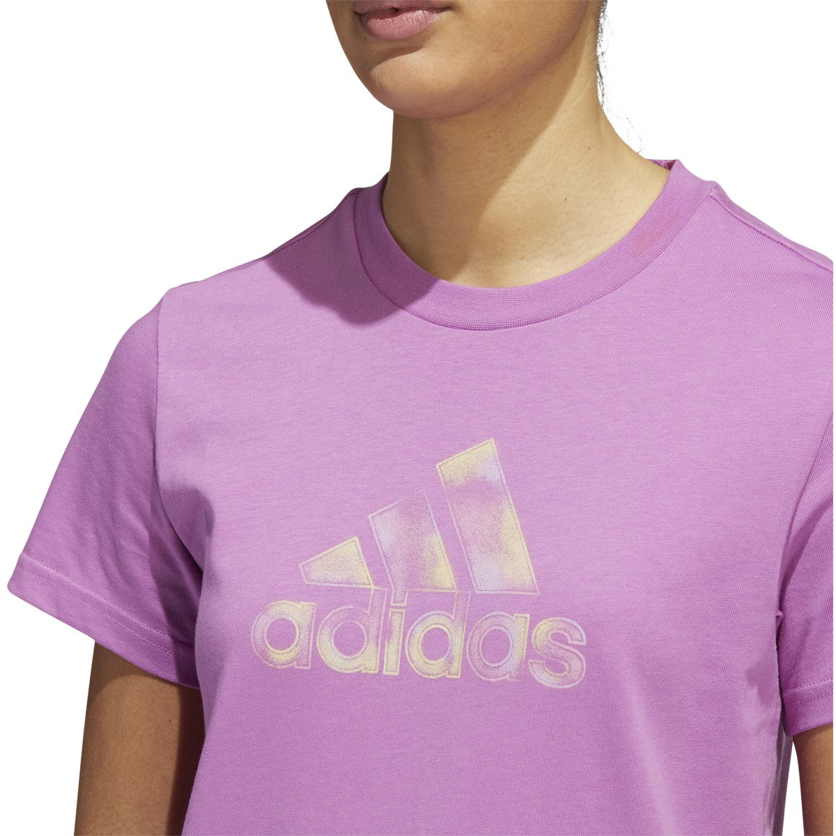 adidas Womens 2 Tone Graphic Tee with Logo