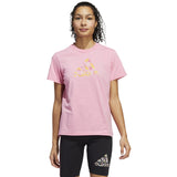 adidas Womens 2 Tone Graphic Tee with Logo