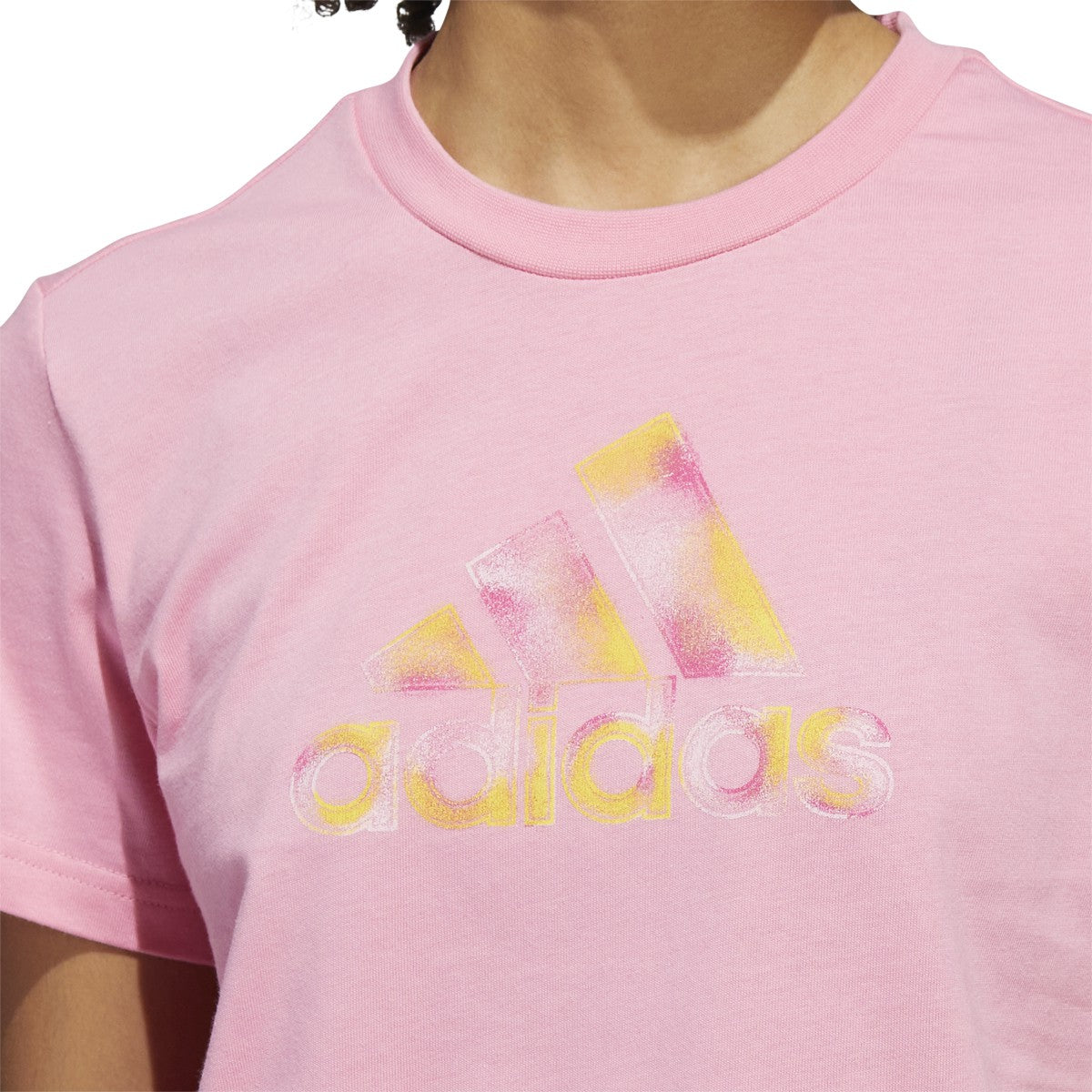adidas Womens 2 Tone Graphic Tee with Logo