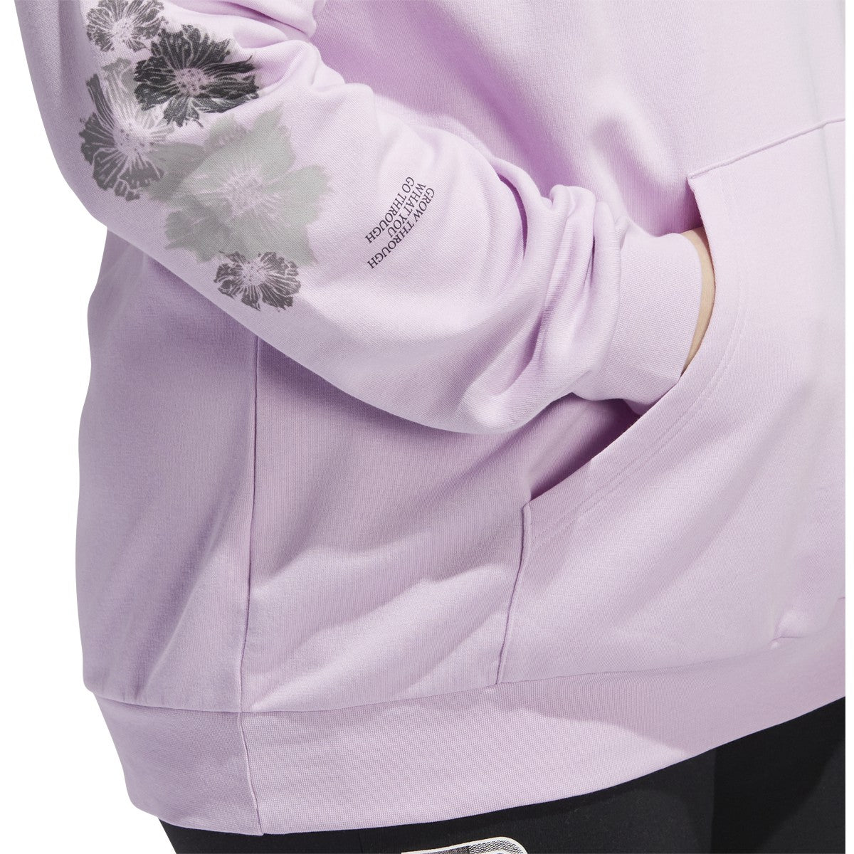 adidas Womens Plus Size Floral Graphic Hoodie