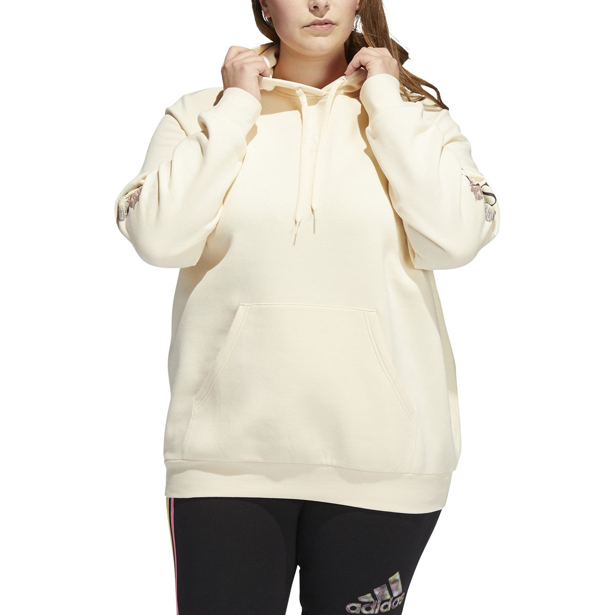 adidas Womens Plus Size Floral Graphic Hoodie