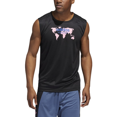 adidas World Wide Hoops All World Mens Basketball Tank Top