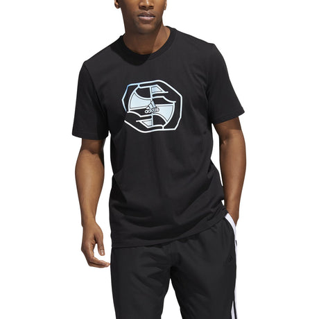 adidas World Wide Hoops Badge of Sport Mens Basketball T-Shirt