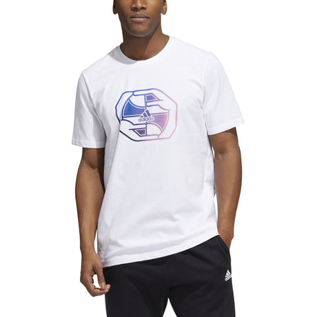 adidas World Wide Hoops Badge of Sport Mens Basketball T-Shirt