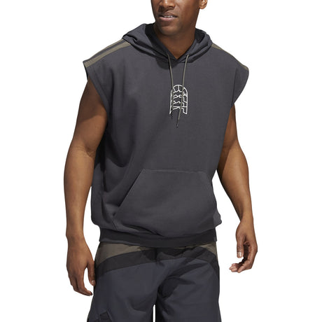 adidas World Wide Hoops Mens Sleeveless Basketball Hoodie
