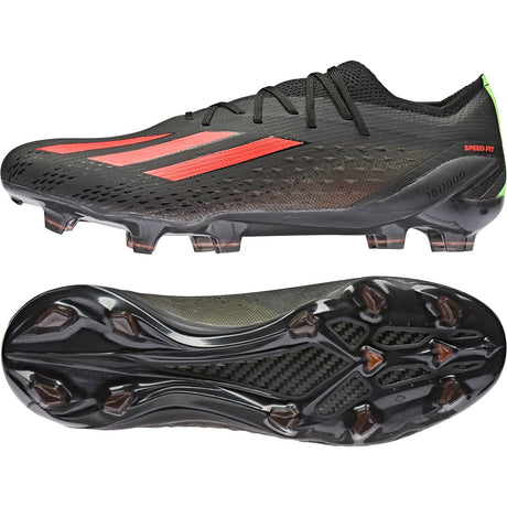 adidas X SpeedPortal. 1 Firm Ground  Mens Soccer Cleats in Black Red