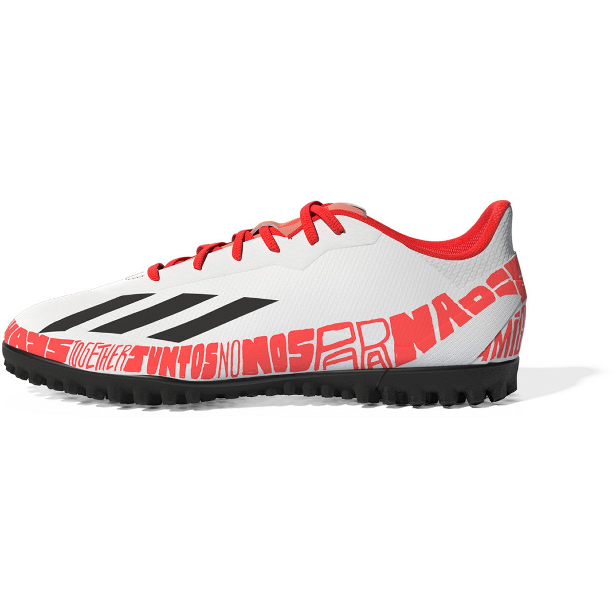 adidas X Speedportal Messi.4 Mens Indoor Soccer Shoes in White and Red