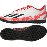 adidas X Speedportal Messi.4 Mens Indoor Soccer Shoes in White and Red