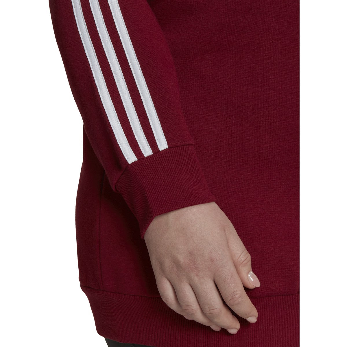 adidas Essentials Womens Plus Size Sweatshirt with 3 Stripes