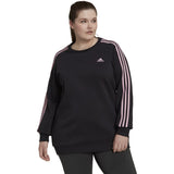 adidas Essentials Womens Plus Size Sweatshirt with 3 Stripes