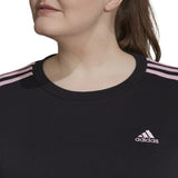 adidas Essentials Womens Plus Size Sweatshirt with 3 Stripes