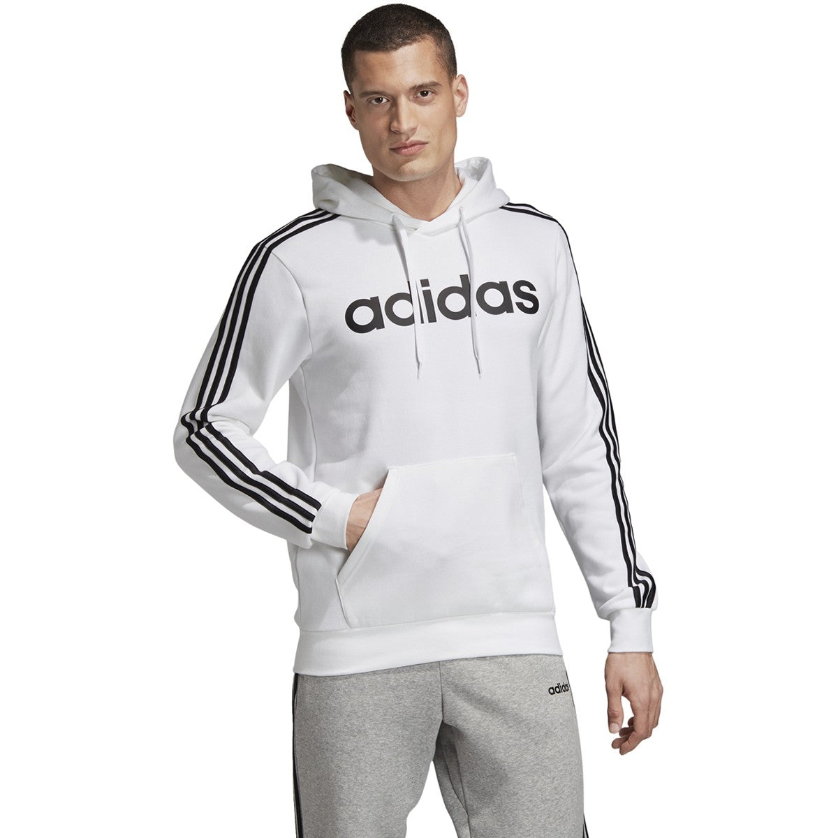 adidas Essentials 3-Stripes Pullover Hoodie-Men's Multi-Sport
