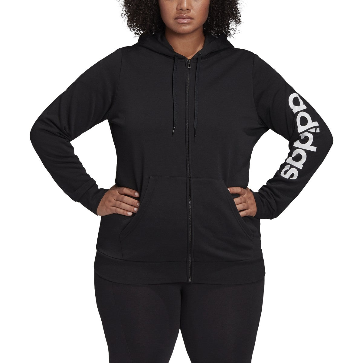 adidas Essentials Hooded (Plus Size) Track Top - Women's Training
