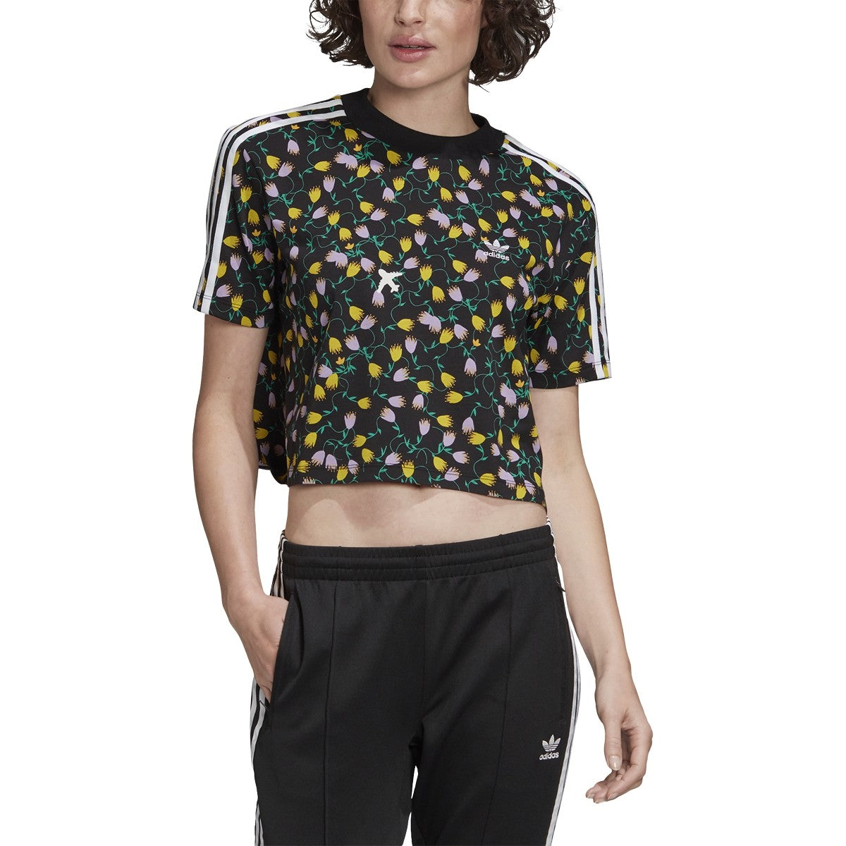 adidas Allover Print Crop Top - Women's Casual