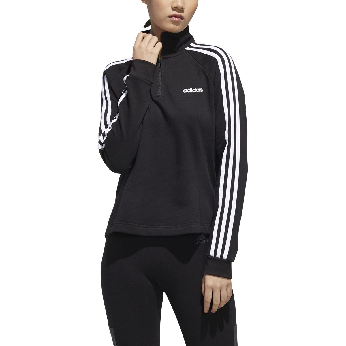 adidas Essentials 3-Stripes Fleece 1/4 Zip Jacket - Women's Casual