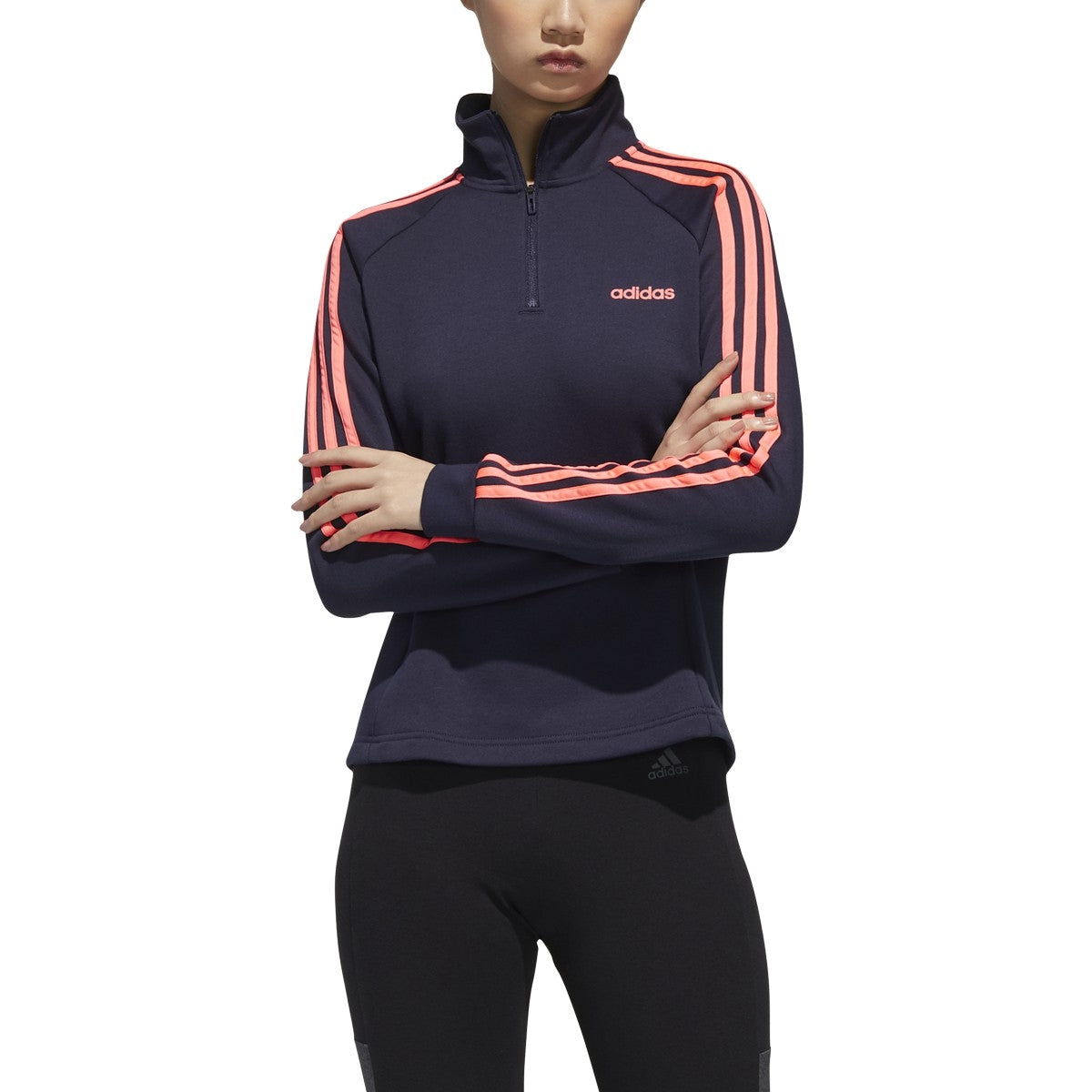 adidas Essentials 3-Stripes Fleece 1/4 Zip Jacket - Women's Casual