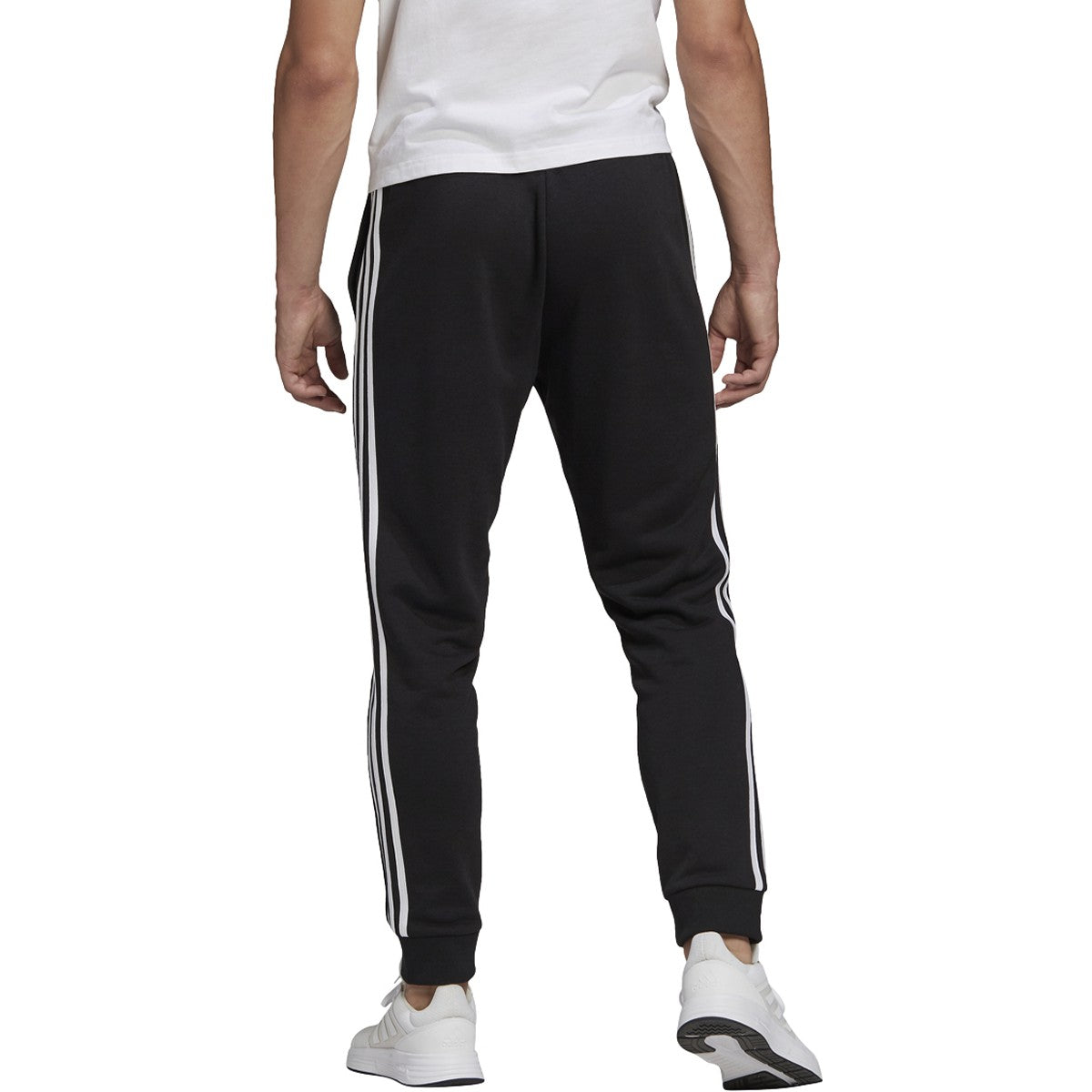 adidas Essentials French Terry Tapered Cuff 3-Stripe Pants - Mens Casual