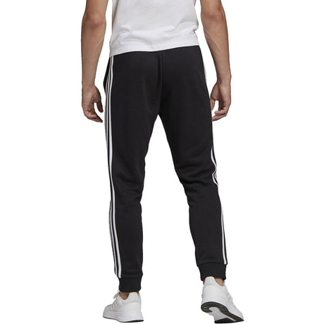 adidas Essentials French Terry Tapered Cuff 3-Stripe Pants - Mens Casual