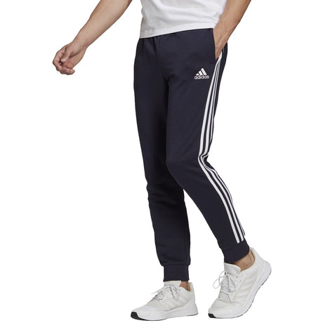 adidas Essentials French Terry Tapered Cuff 3-Stripe Pants - Mens Casual