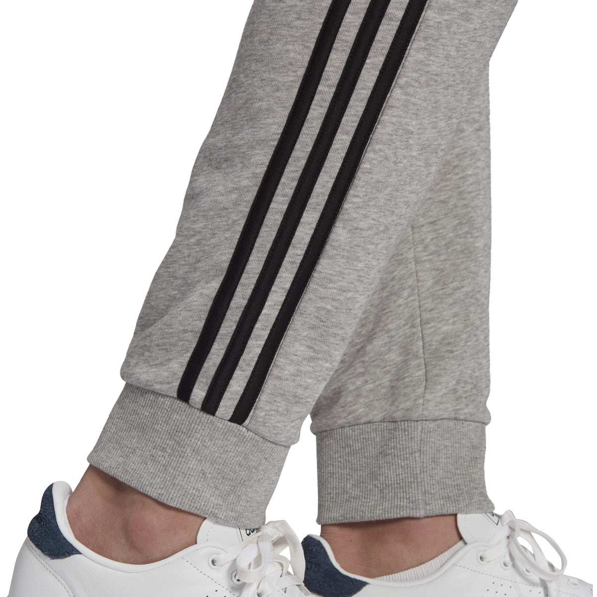 adidas Essentials French Terry Tapered Cuff 3-Stripe Pants - Mens Casual