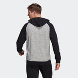 adidas Essentials Melange Small Logo Full Zip Hoodie - Mens Casual