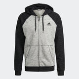 adidas Essentials Melange Small Logo Full Zip Hoodie - Mens Casual