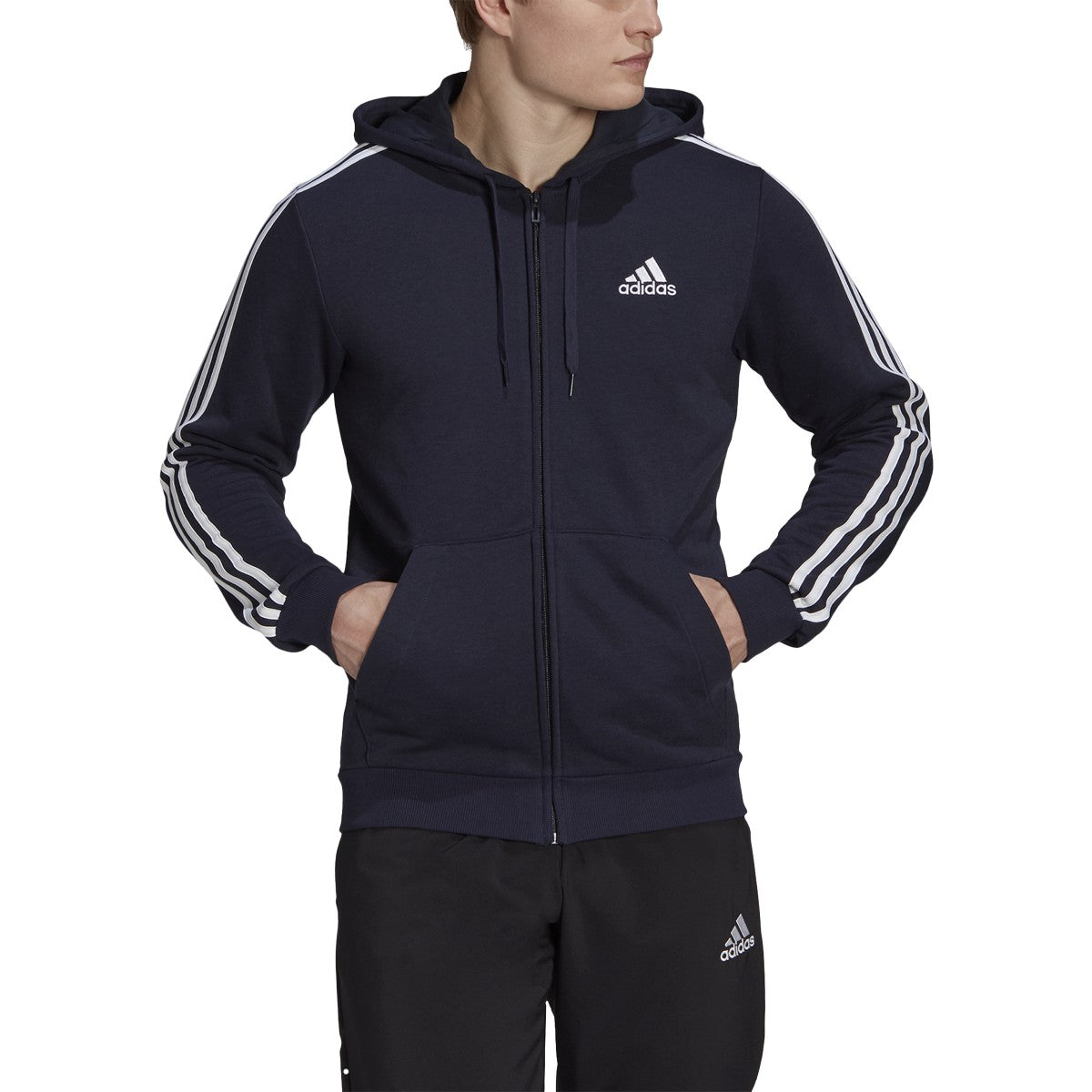 adidas Essentials Full-Zip Hoodie - Mens Casual