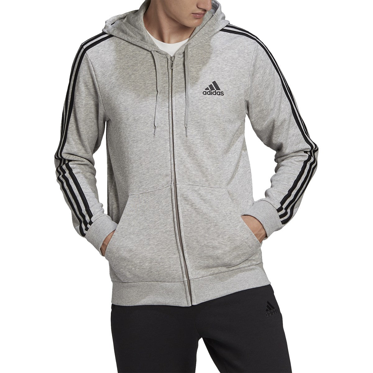 adidas Essentials Full-Zip Hoodie - Mens Casual