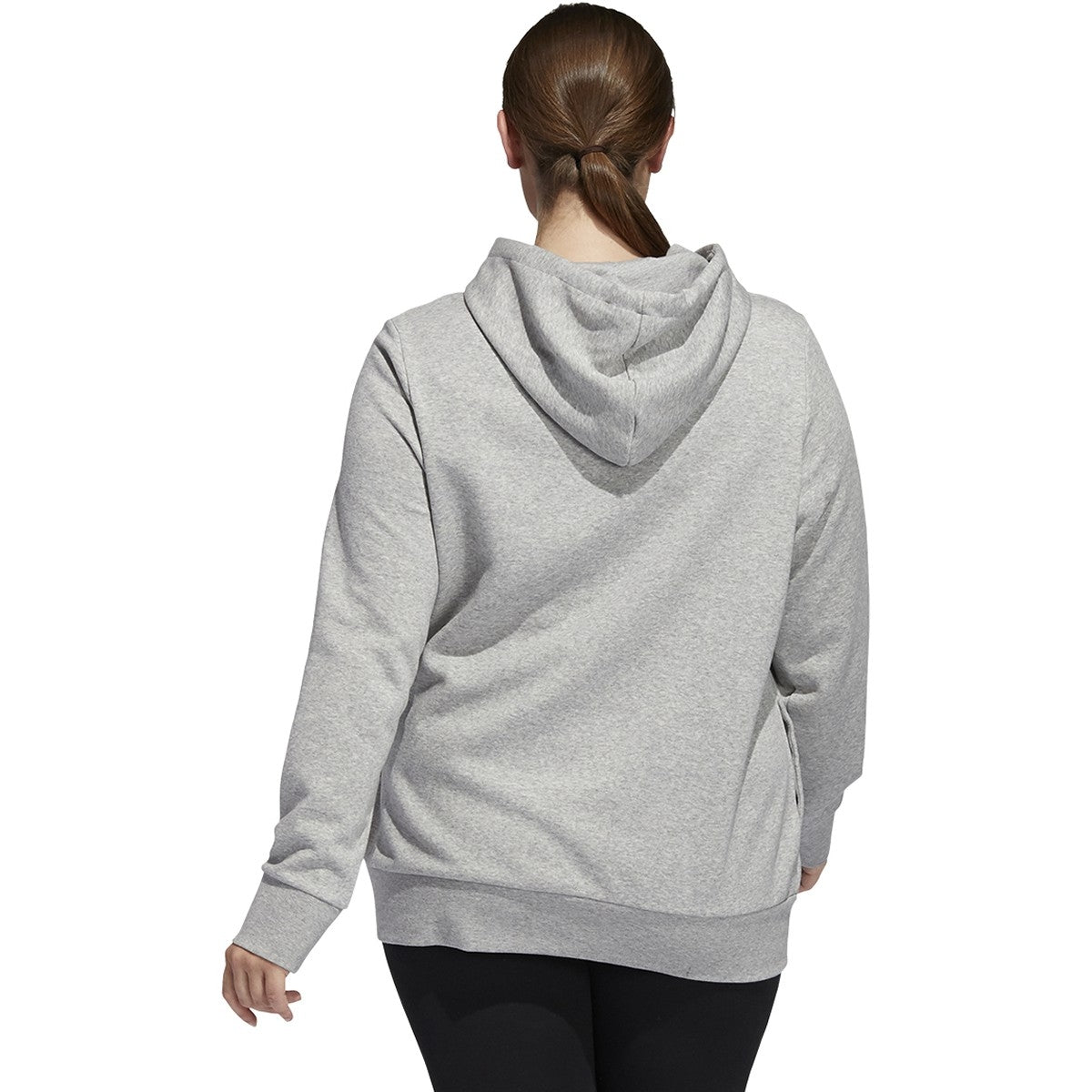 adidas Essentials Linear Fleece Hoodie (Plus Size) - Women's Casual