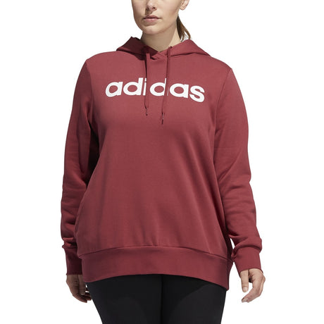 adidas Essentials Linear Fleece Hoodie (Plus Size) - Women's Casual